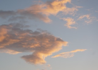 orange and white clouds photography