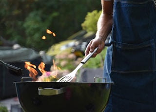 man grilling outdoor