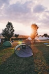 tents on flat ground