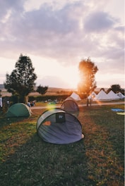tents on flat ground