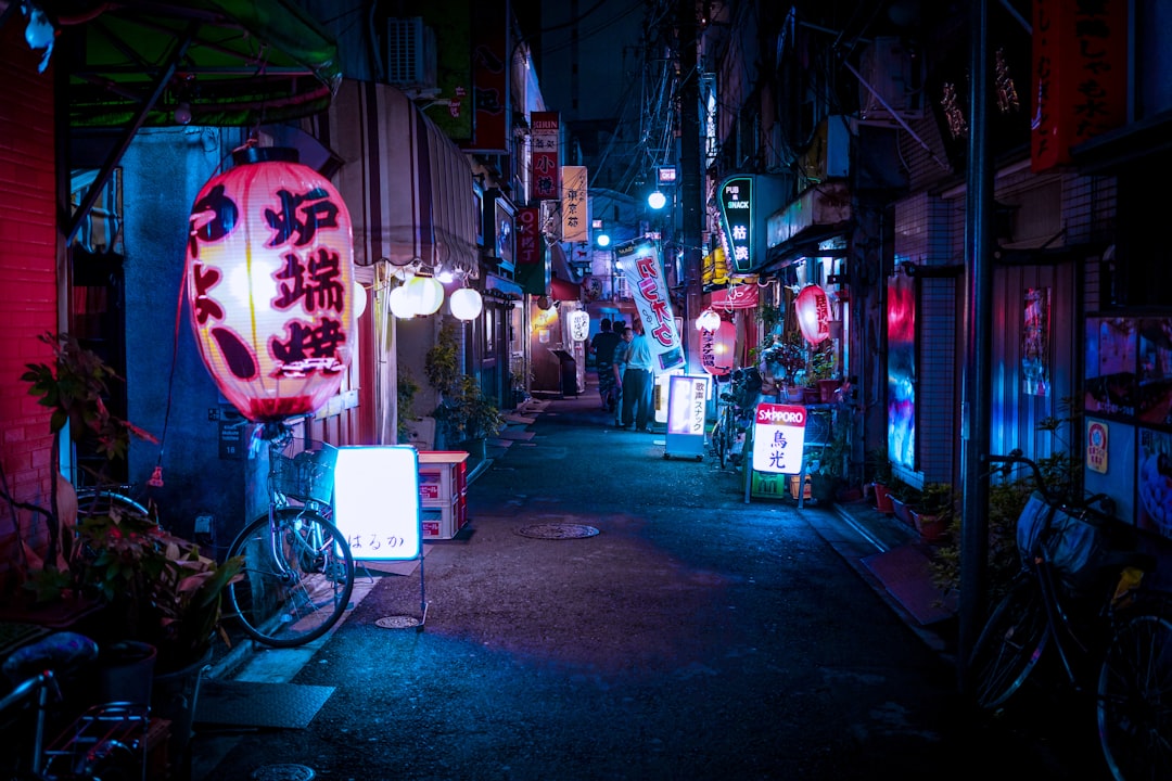 lighted Chinese lantern, Wandering the backstreets of Akabane