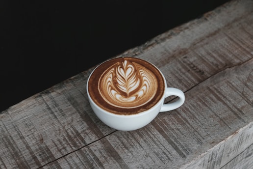 cappuccino in white ceramic teacup