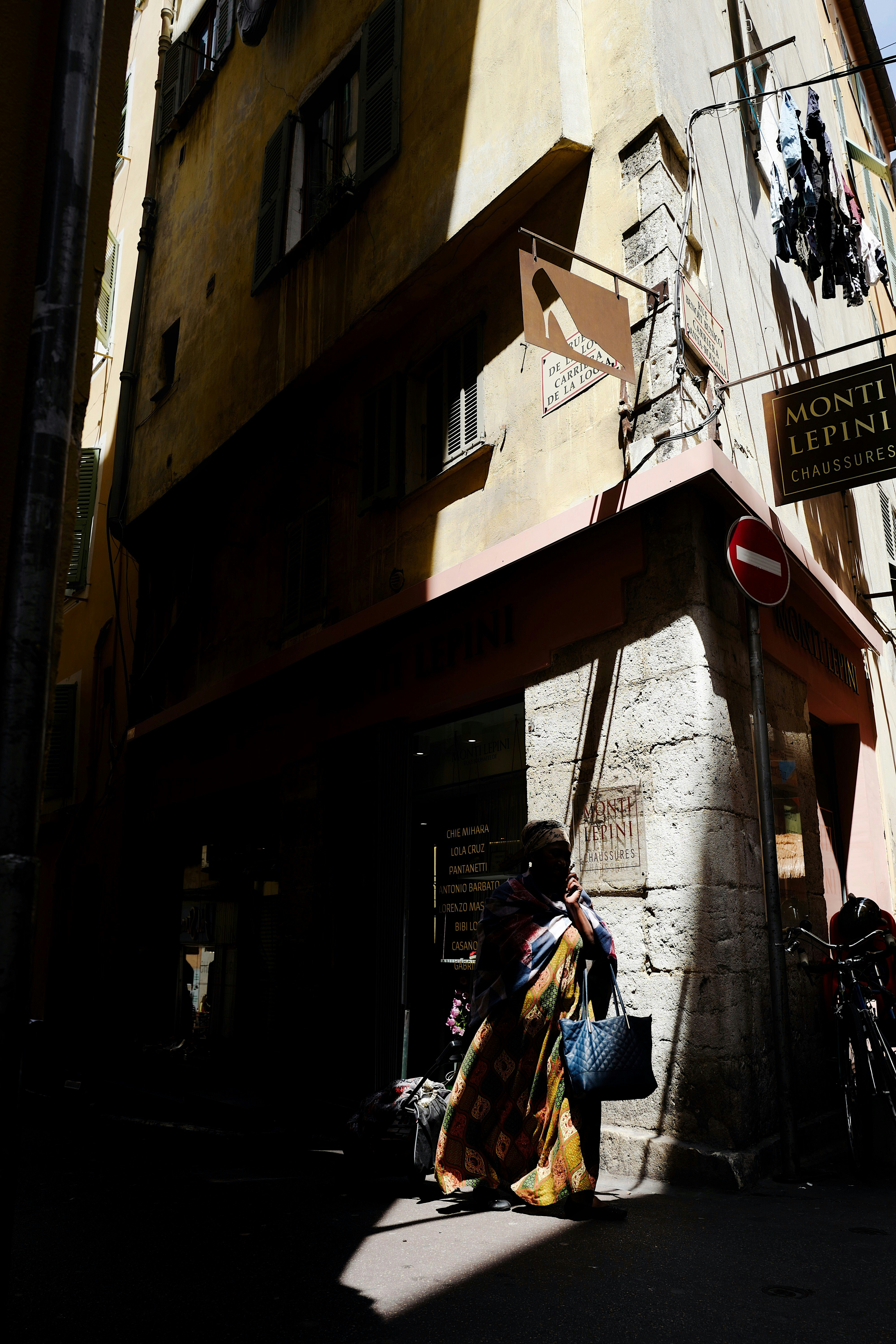 woman waking near corridor