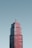 aerial photography of red and glass building