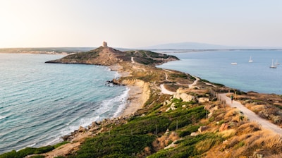 high angle photo of ocean