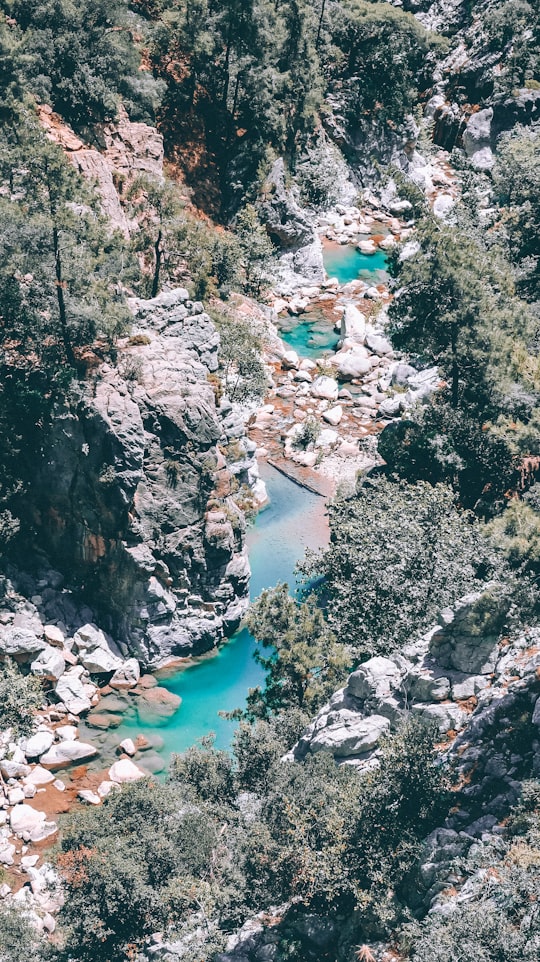 rocky stream on woods in Göynük Canyon Turkey