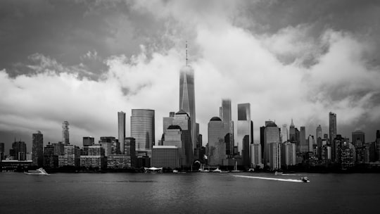 grayscale photography of city in J Owen Grundy Park United States