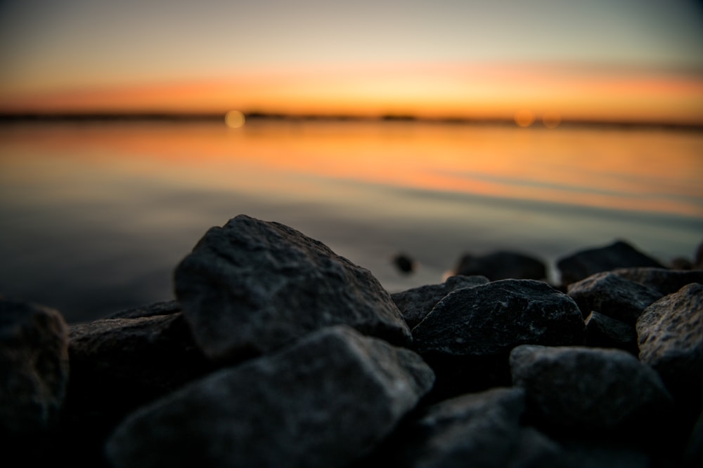 rocks near seashore