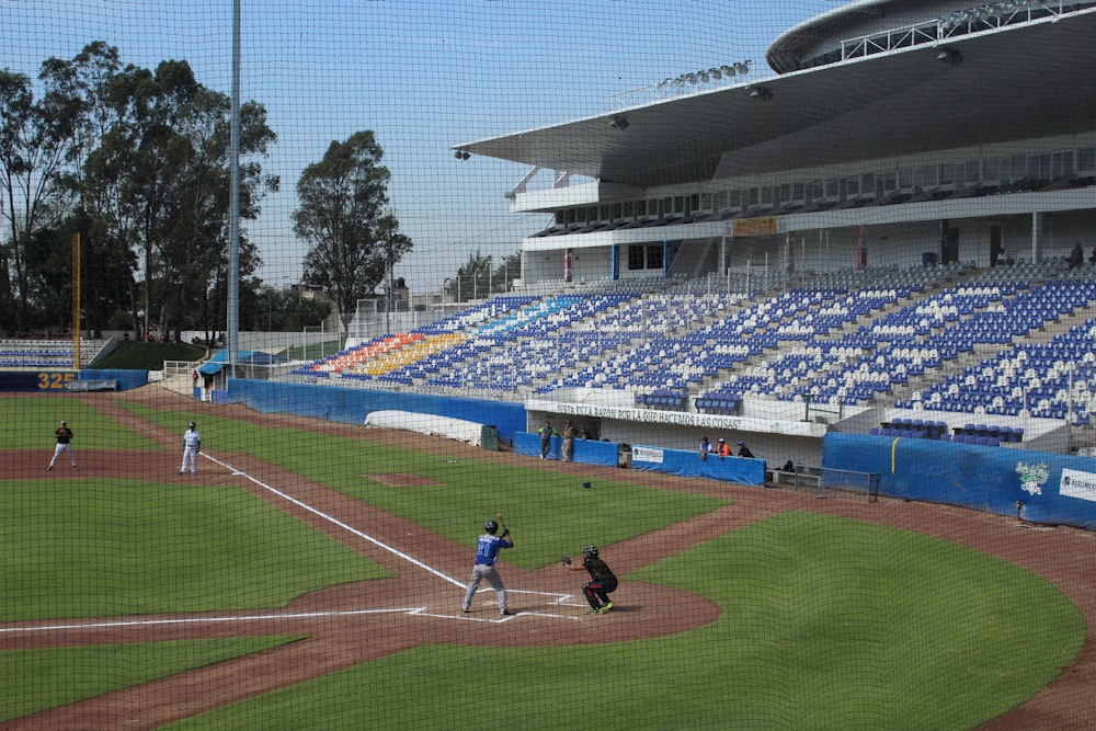 baseball game in field