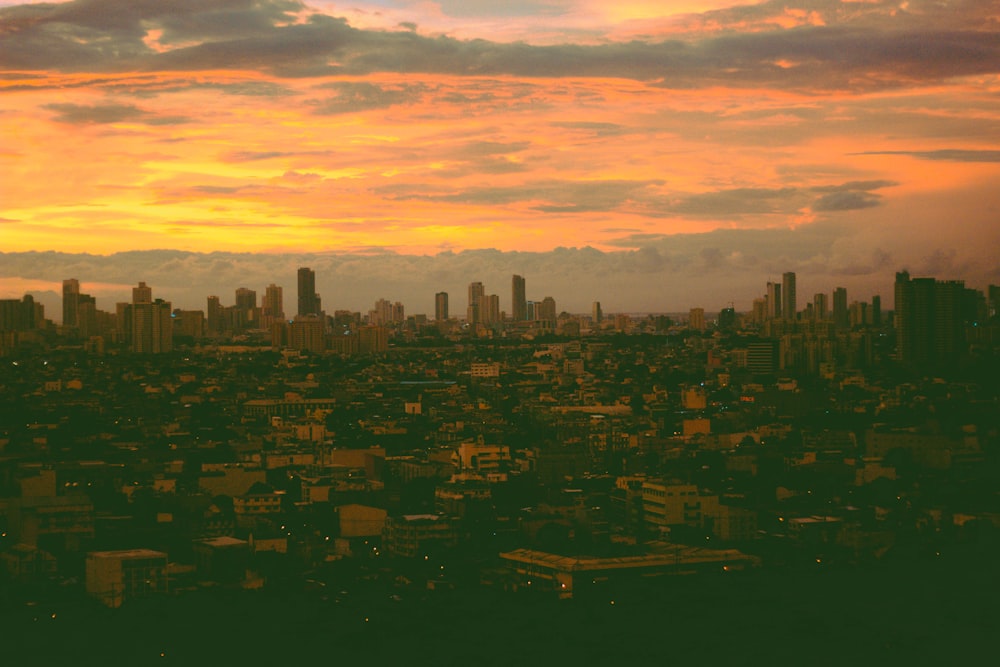 aerial photography of cityscape during golden hour