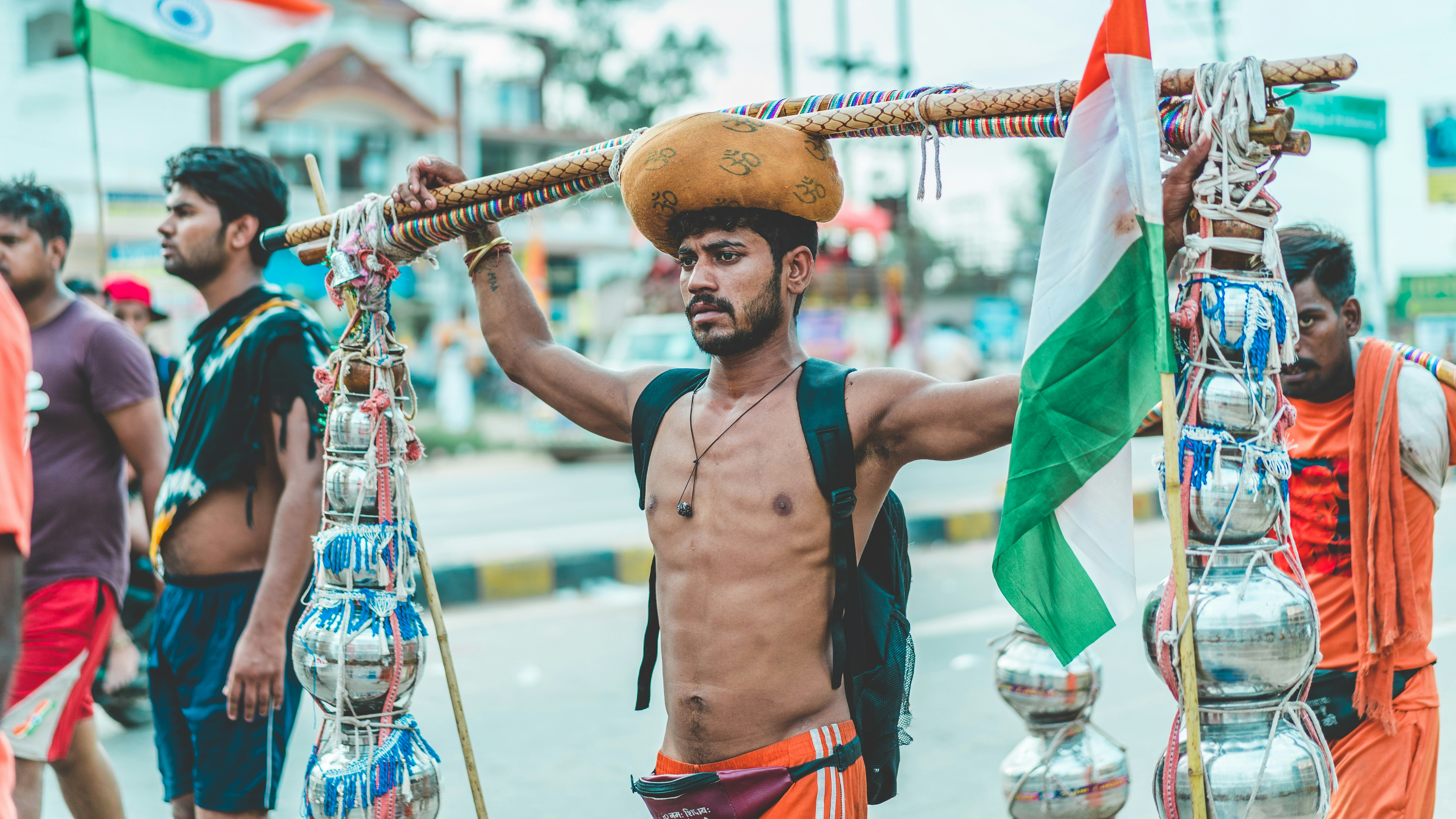 Every year during the month of Shravan, devotees of Shiva take part in an annual pilgrimage, travelling all the way to the banks of river Ganga to collect water in canisters, and then return to their villages to pour them on Shiva temples.