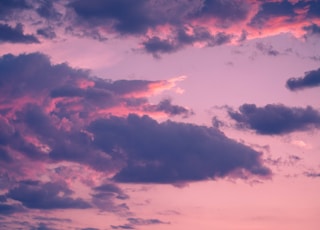 clouds illuminated with sunlight at sunset