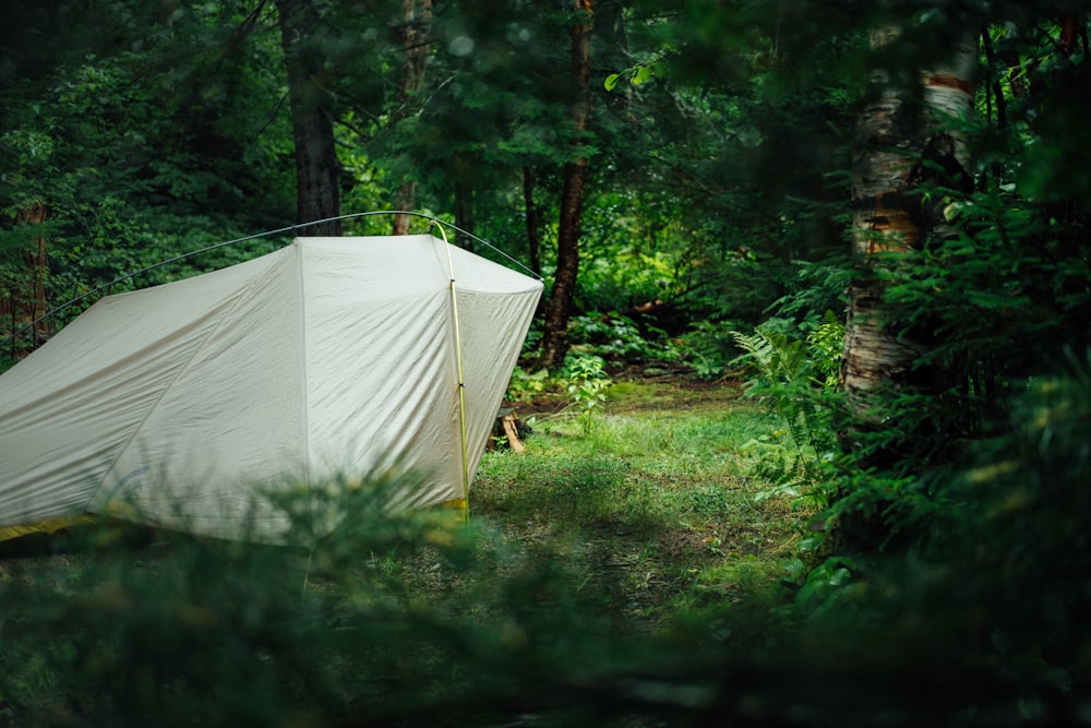 white camping tent