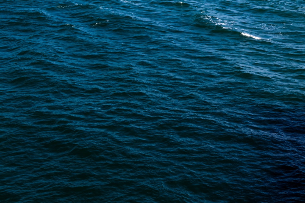 aerial view blue ocean