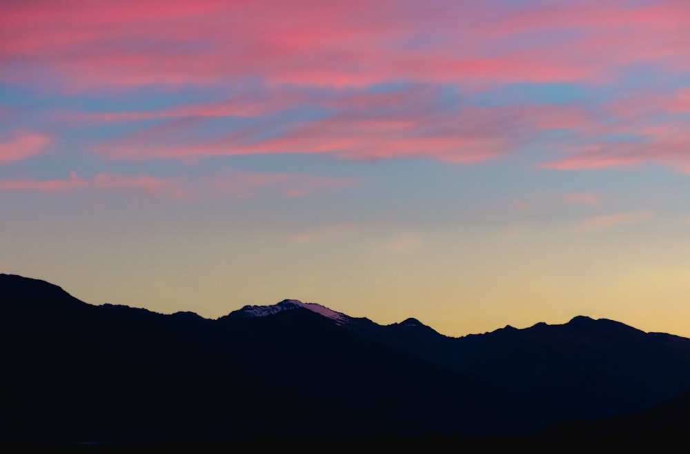 silhouette of mountain