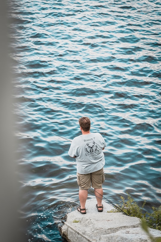 man fishing in Croton-on-Hudson United States