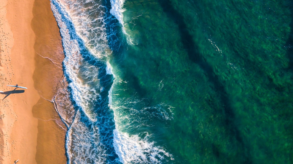 sea beside brown sand beach