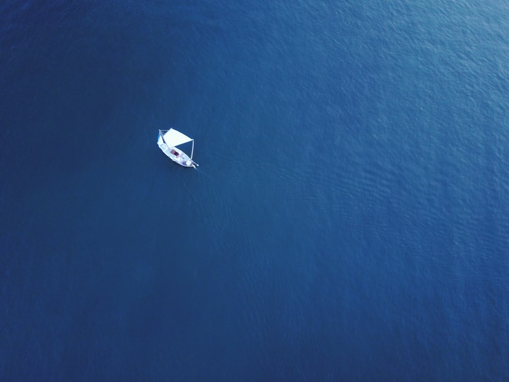 white boat on body of water