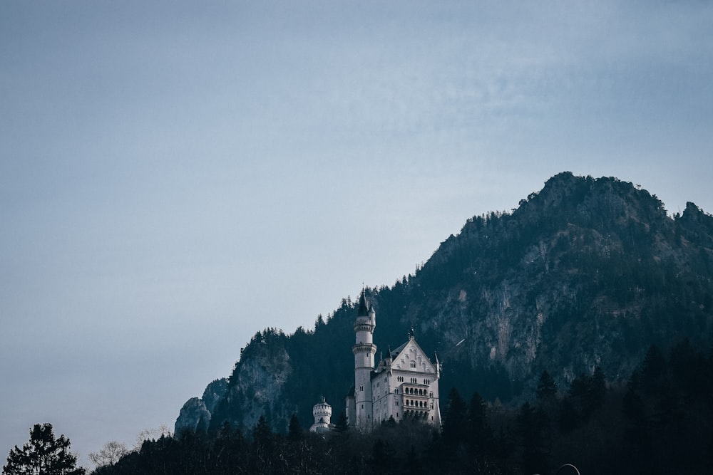 white citadel near mountain