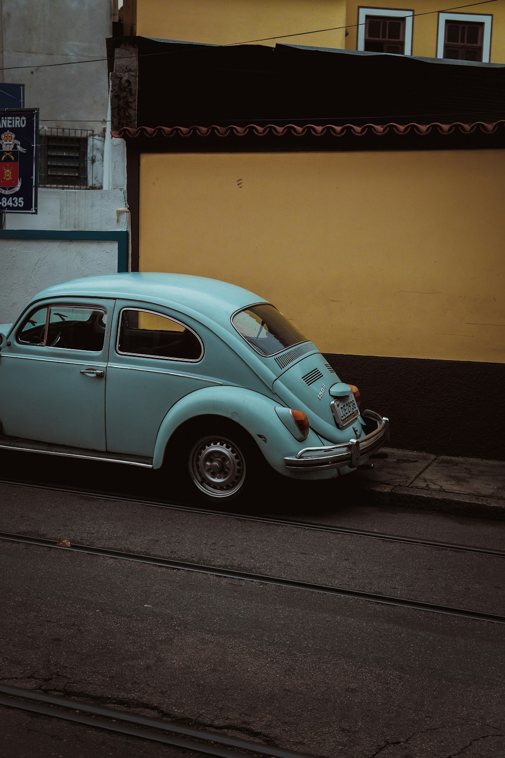 teal Volkswagen Beetle Type 1