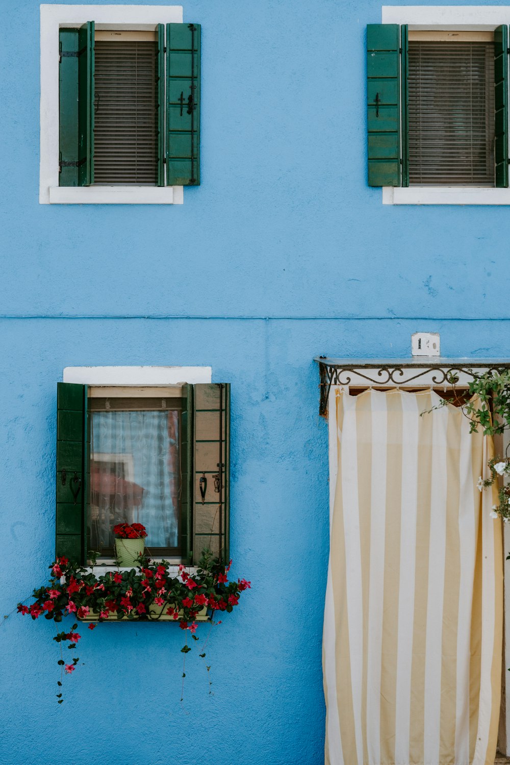 blue concrete building