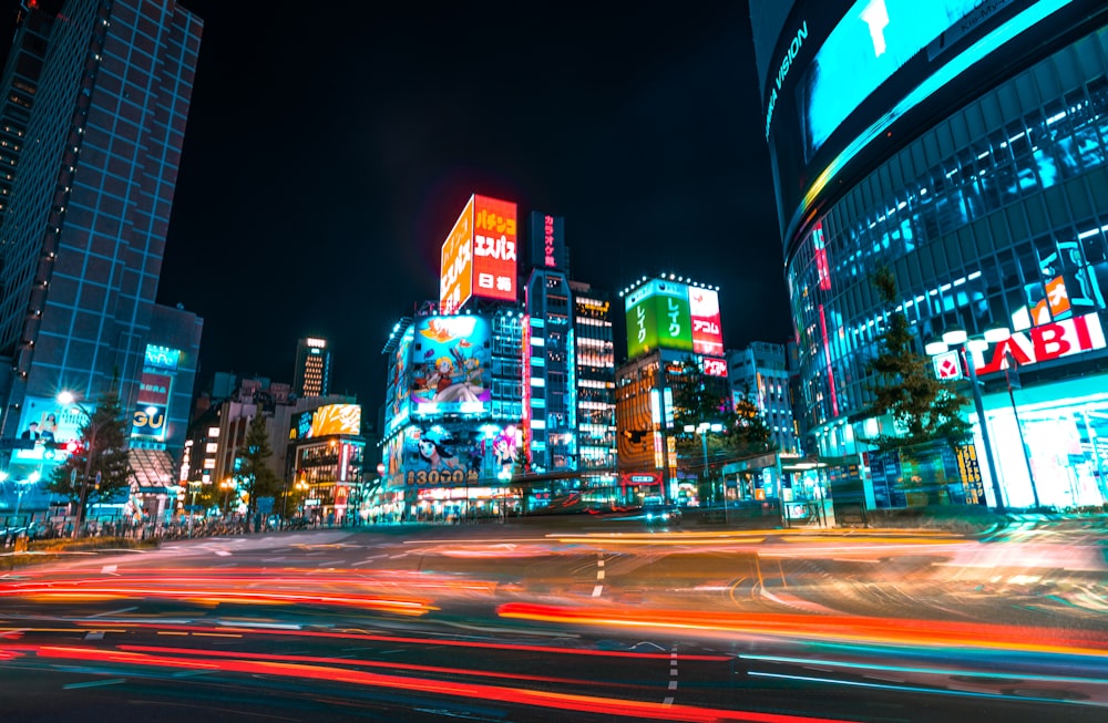 time lapse photography of cars on road