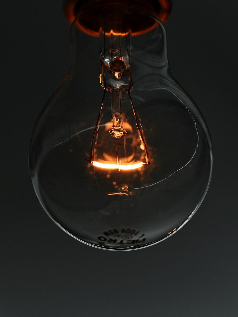 foto closeup da lâmpada