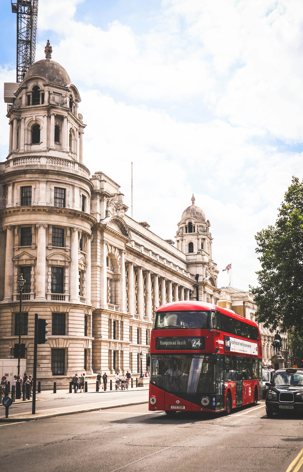 double-decker bus on the road