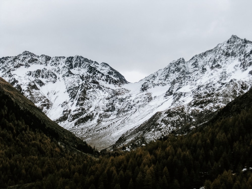 snow covered mountain at daytime