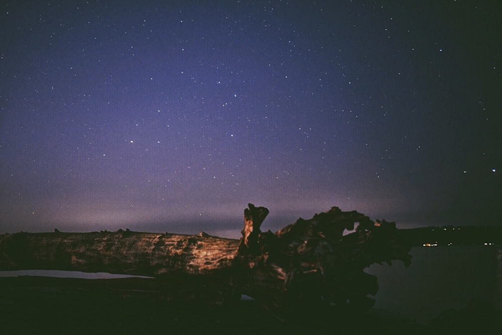 rock formation under sky