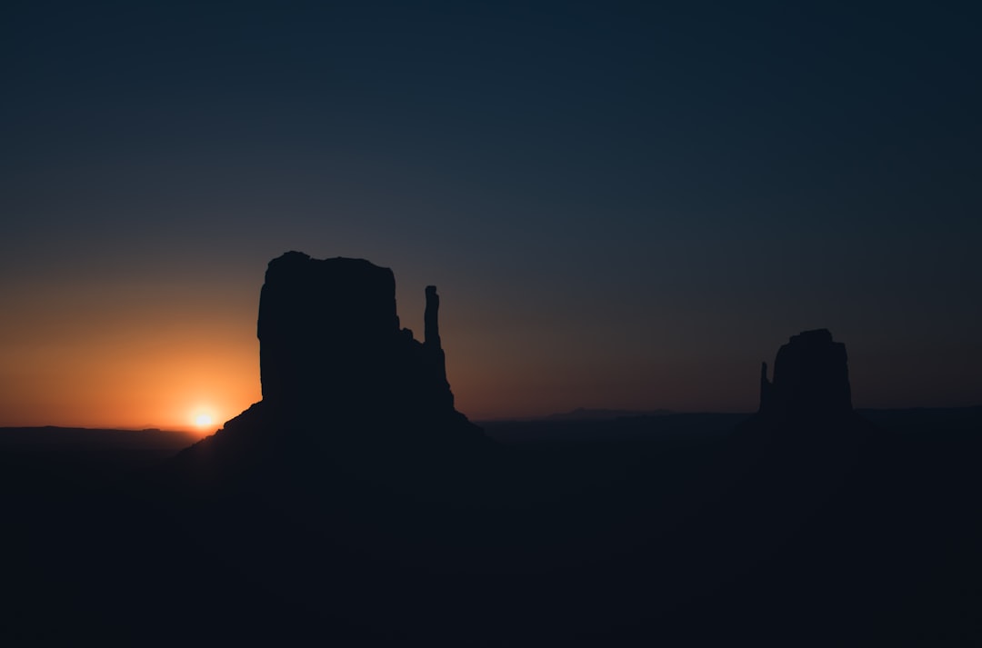 silhouette of rocks