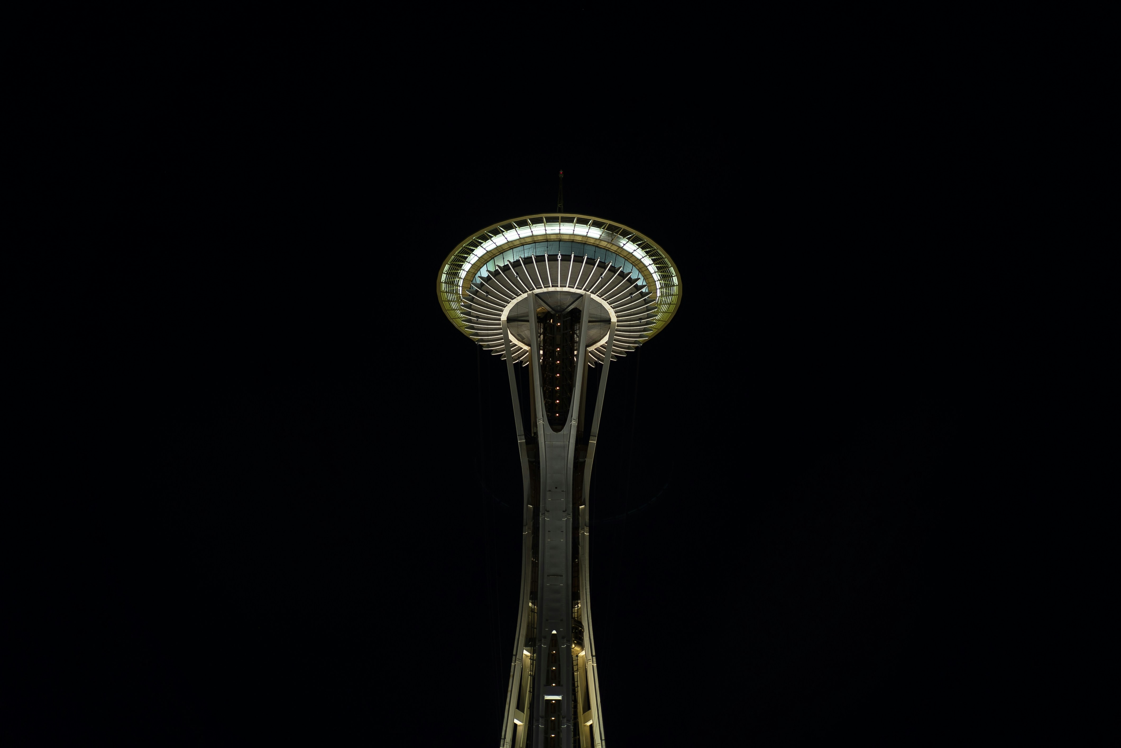 low angle photo of space needle tower