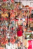 photo of red crossbody bag hanging beside ornaments