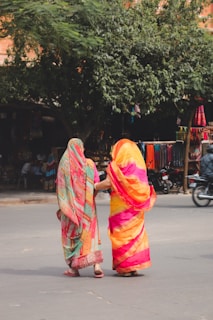 Couple exploring vibrant street markets in Sri Lanka, immersed in local culture.