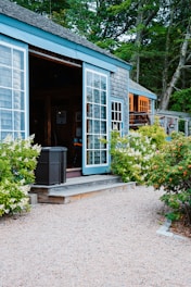 house with opened door