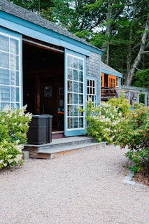 house with opened door