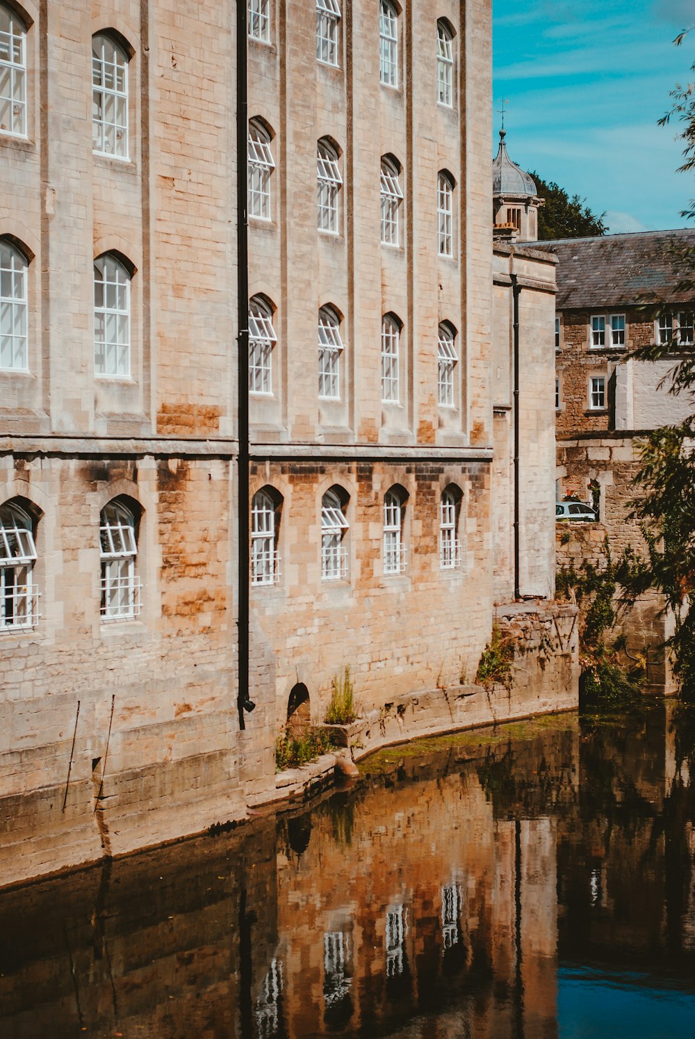 building near body of water