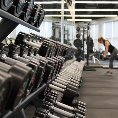 Decathlon Hex Rubber Dumbbell 5kg Pair