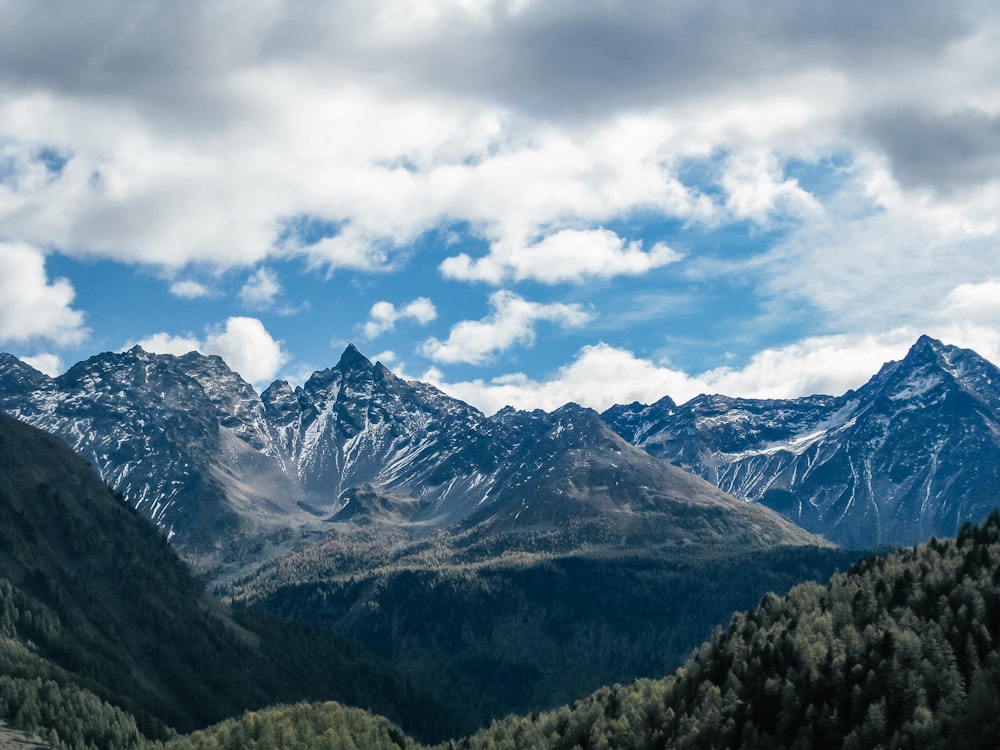 mountains under blue sky