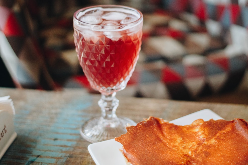 baked pastry near wine glass