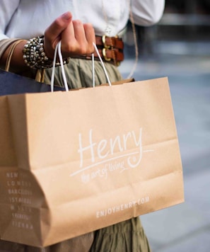 brown Henry paper bag