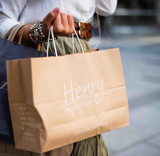 brown Henry paper bag