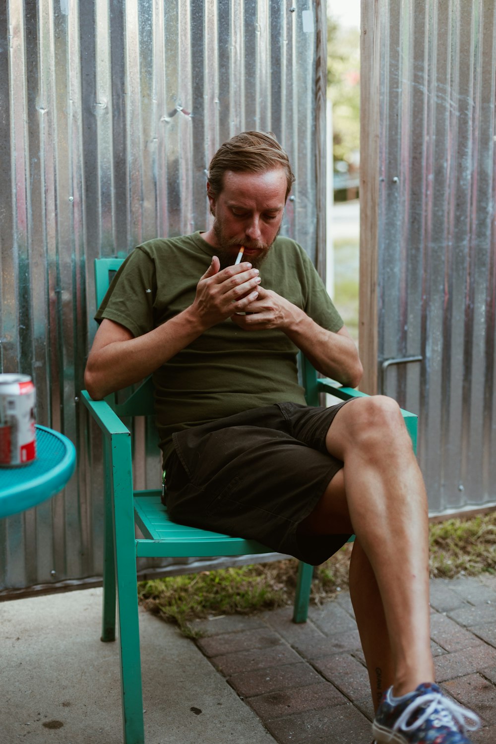 man sitting on chair