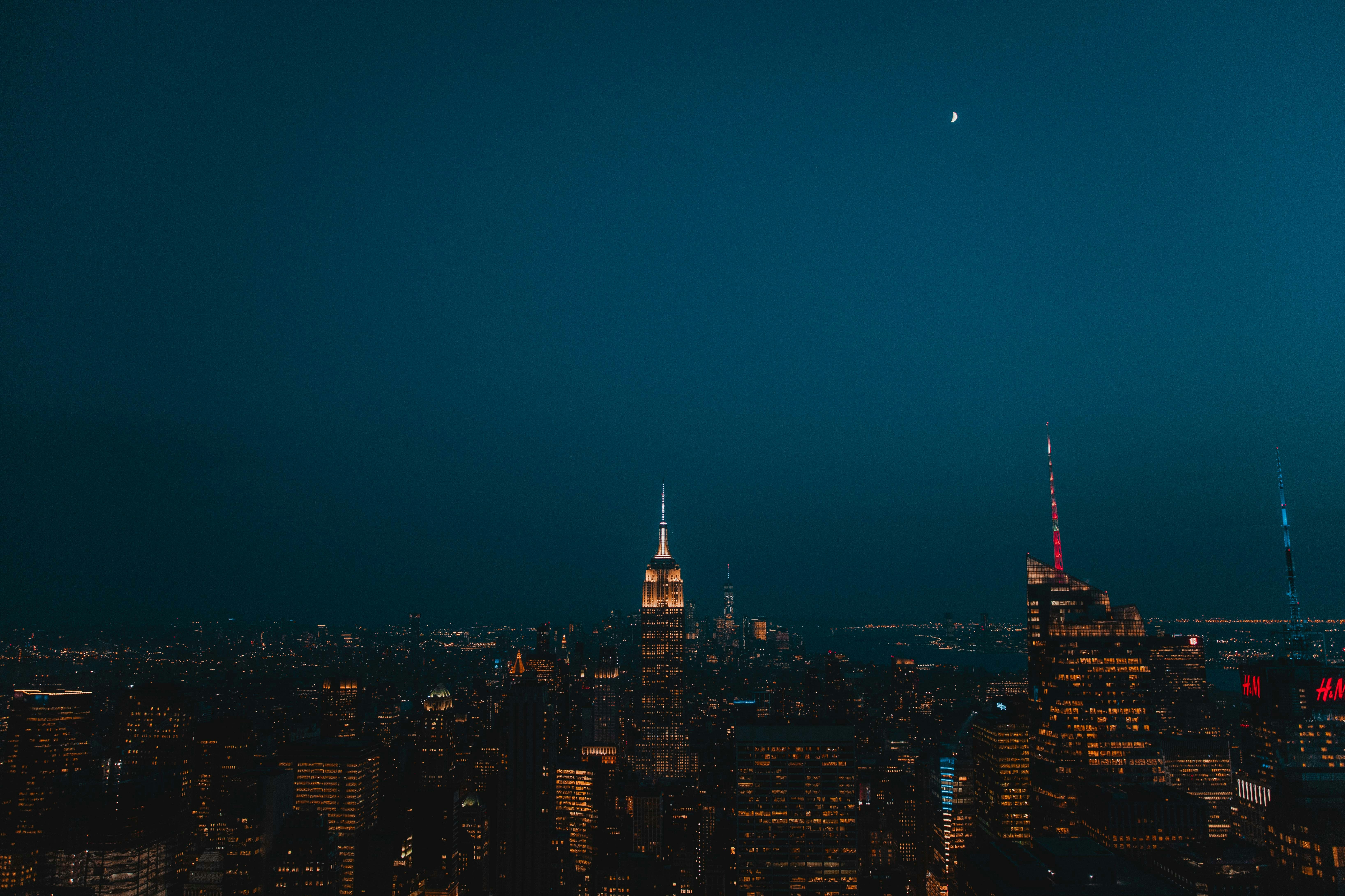 aerial photography of Empire State Building during nighttime