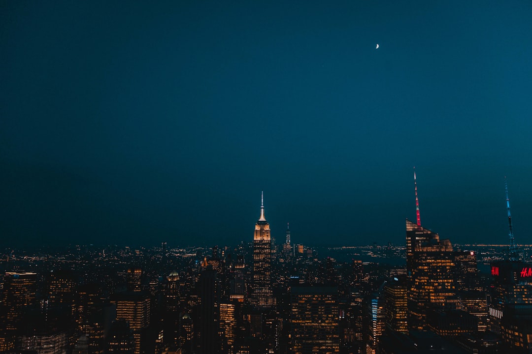 aerial photography of Empire State Building during nighttime