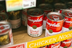 Campbells chicken noodle soup can lot