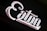 A neon sign with elegantly curved letters spelling out the word 'Colón'. The sign emits a bright, white glow against a dark background.