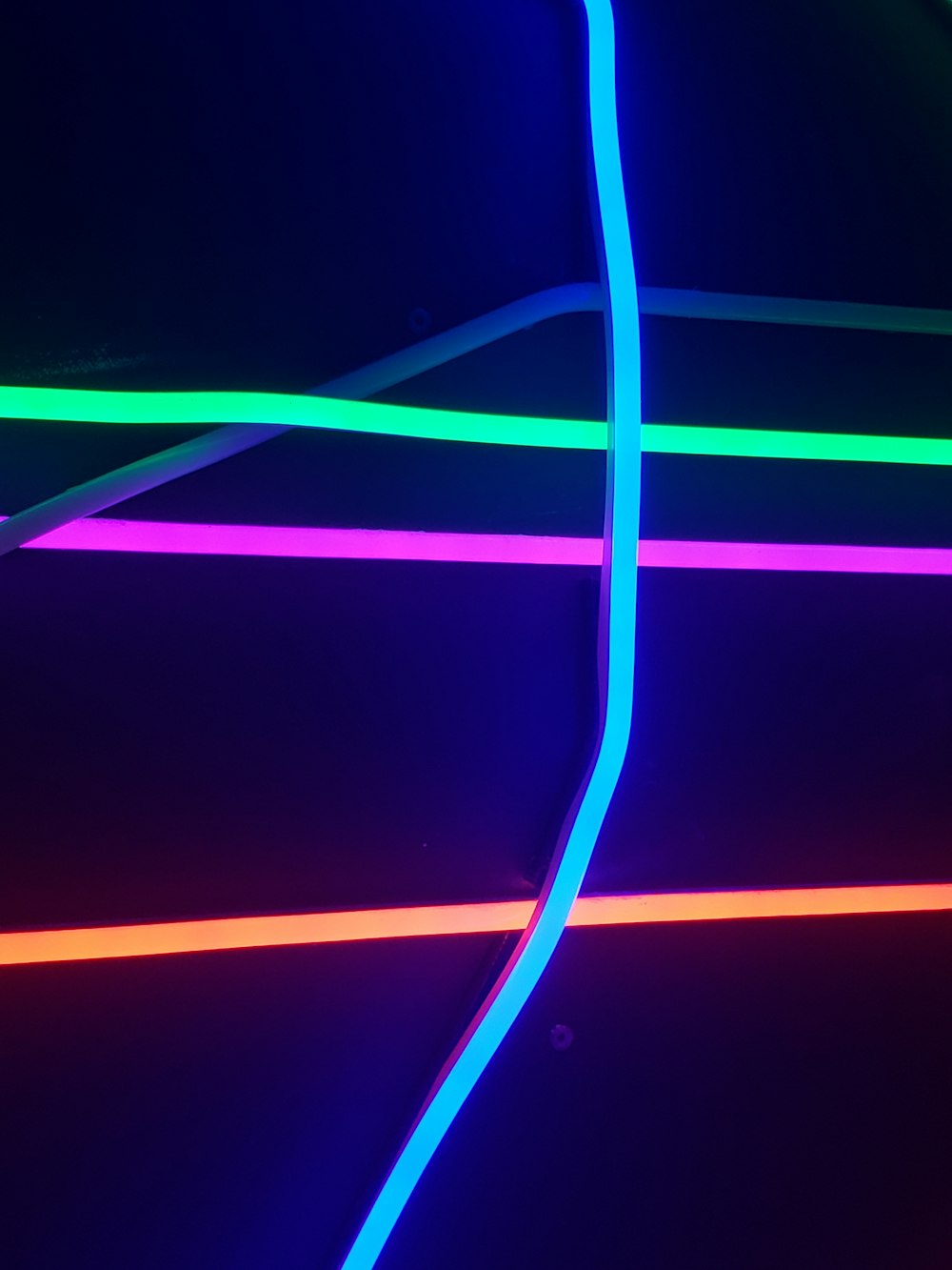 Luzes neon de cores variadas