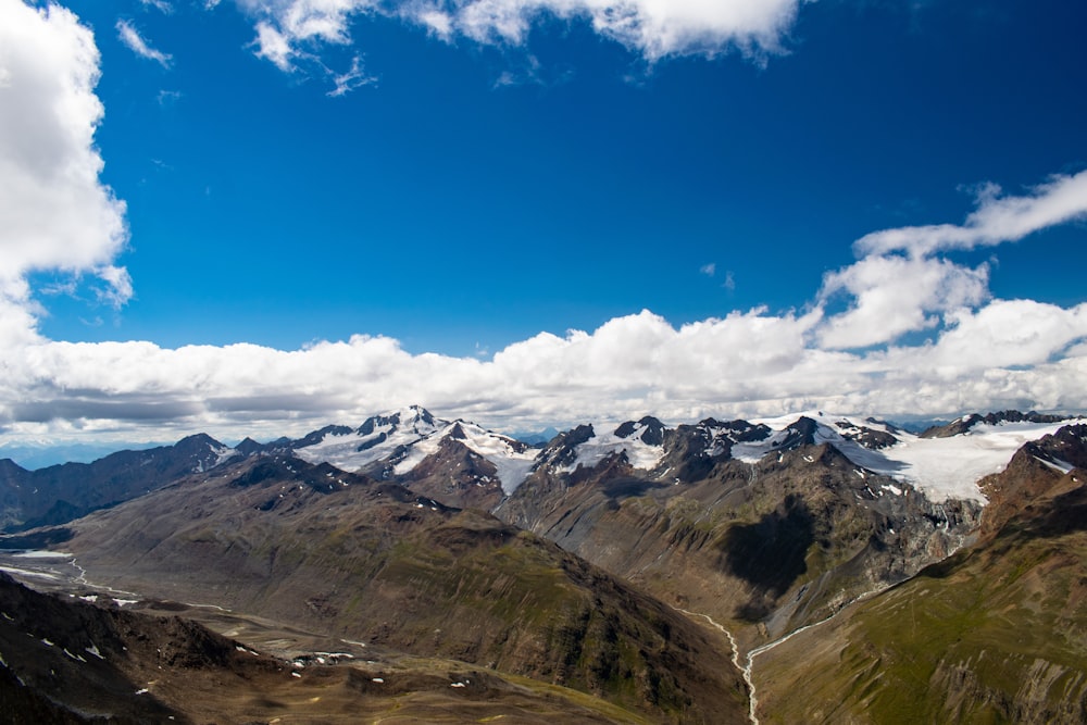 aerial photography of mountain