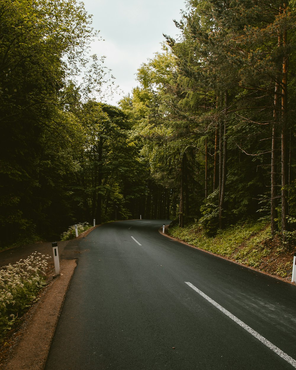 black asphalt road